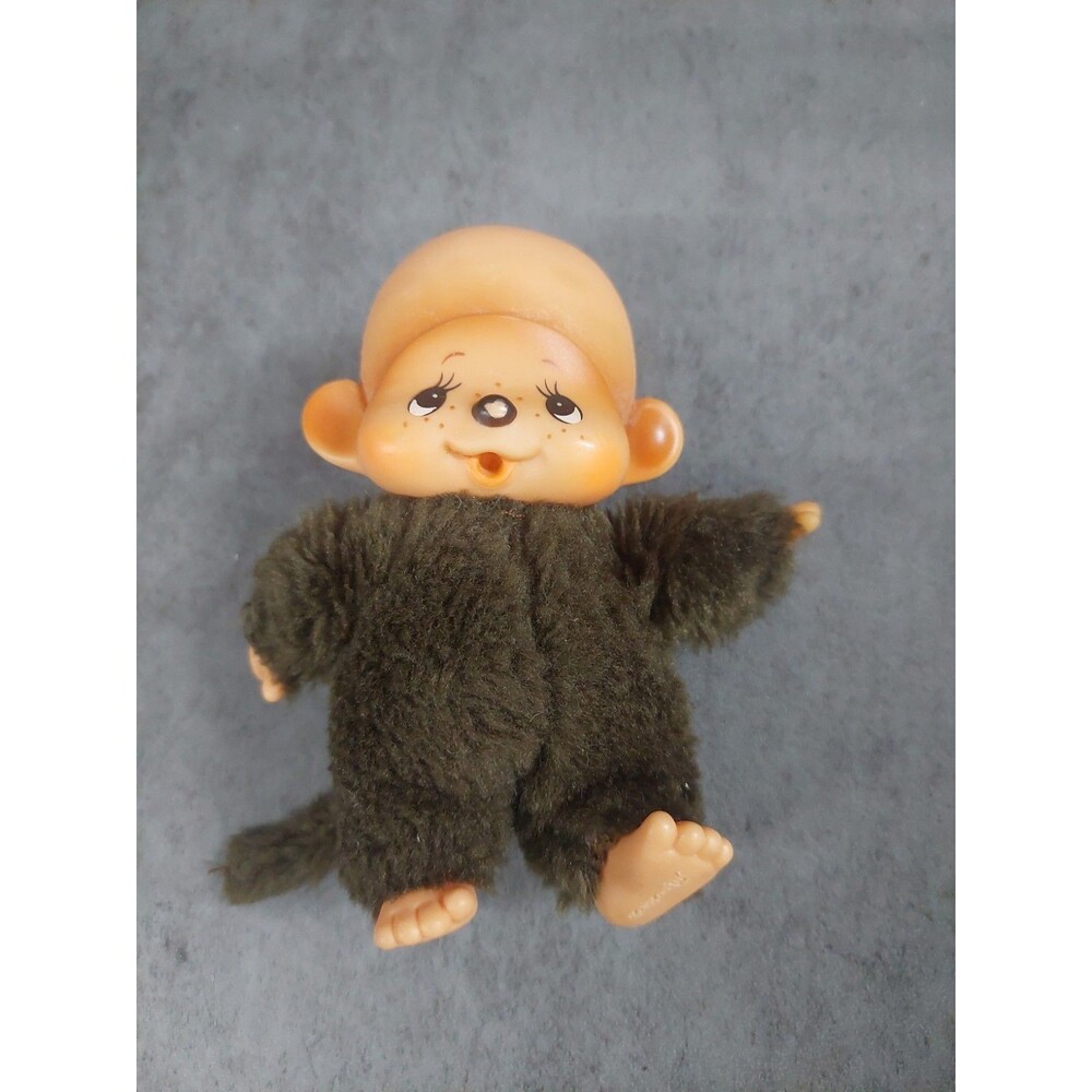 Monchichi brown monkey Bald 5 Inch